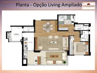 Planta - Opção Living Ampliado
