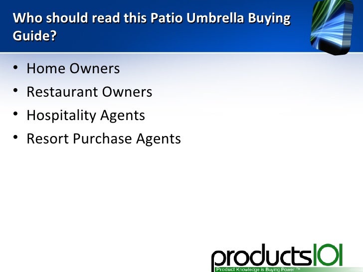 Patio Umbrellas Buying Guide