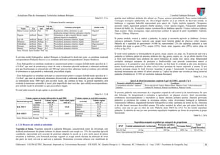 Actualizare Plan de Amenajarea Teritoriului Judeţean Botoşani                                                                                                                              Consiliul Judeţean Botoşani
                                                                                                         Tabel A.1.2.3.c   apariţia unor tufărişuri alcătuite din arbuşti ca: Prunus spinosa (porumbarul), Rosa canina (măceşul),
                                                                                                                           Crataegus monogina (păducelul), etc. De-a lungul râurilor ca şi pe solurile de lăcovişte umede, se
                                            Utilizarea lacurilor antropice                                                 întâlneşte o vegetaţie hidrofilă reprezentată prin specii de: Typha latifolia (papură), Phragmites
            Lac              Curs de Vol. tot.                                                                             australis (stuf), Equisetum palustre (barba ursului), Corex riparia (rogoz), Polygonum amphibium
                                                               Folosinţa principală                     Stadiu trofic
      Nume            Tip       apă   (mil. m3)                                                                            (troscot de baltă), etc. În pajiştile stepice xeromezofile se întâlnesc speciile: Festuca valesiaca (păiuş),
 Stânca Costeşti artificial Prut     735        Regularizare debite, alimentare cu apă,               Oligotrof            Stipa joannis, Stipa lessingiana, stipa pulcherima (colilie) în special în jurul localităţilor Todireni,
                                                producerea energiei electrice, atenuarea viiturilor                        Unţeni, Călăraşi, Hlipiceni.
 Negreni          artificial Başeu   10,3       Alimentarea cu apă a oraşului Săveni, irigaţii,       Eutrof
                                                apărarea împotriva inundaţiilor
 Cal Alb          artificial Başeu   6,15       Piscicultură, atenuarea viiturilor, irigaţii          Eutrof               În partea nordică, vestică şi sudică a judeţului, în pajişti şi terenurile agricole se întâlnesc: Festuca
 Mileanca         artificial Podriga 6,1        Piscicultură, atenuarea viiturilor, irigaţii          Mezotrof             valesiaca (păiuşul), Festuca rupicola care ocupă locul fostelor păduri de Quercus robur (stejar).
 Cătămărăşti      artificial Sitna   8          Piscicultură, atenuarea viiturilor, irigaţii          Oligo-mezotrof       Pădurile au o suprafaţă de aproximativ 54.000 ha, reprezentând 12% din suprafaţa judeţului şi sunt
 Dracşani         artificial Sitna   28,6       Piscicultură, atenuarea viiturilor                    Eutrof               alcătuite din stejar şi gorun (37%), carpen (22%), frasin, arţar, jugastru, ulm (20%), salcie, plop, tei
 Hăneşti          artificial Başeu   6,4        Piscicultură, atenuarea viiturilor                    Hipertrof            (14%) şi fag (7%).
 Sursa: Direcţia Apele Române “Prut” Iaşi
                                                                                                                           În nord-vestul judeţului se întind pădurile de gorun, stejar, carpen, tei, arţar, etc. În partea de sud-vest a
În privinţa zonării hidrografice, judeţul Botoşani se încadrează în două mari zone: cu umiditate moderată                  judeţului se întâlnesc păduri de amestec alcătuite din: fag, gorun, carpen, etc., iar pe albiile râurilor Prut
corespunzătoare Podişului Sucevei şi cu umiditate deficitară corespunzătoare Câmpiei Moldovei.                             şi Siret sunt însemnate lunci alcătuite din specii lemnoase de esenţe moi: salcie, plop. Răspunzând
                                                                                                                           cerinţelor strategiei europene de protejare a biodiversităţii care prevede conservarea naturii şi
- Zona hidrografică cu umiditate moderată se caracterizează printr-o scurgere lichidă medie specifică de 2-                gestionarea ei în perspective unei dezvoltări durabile, au fost luate în evidenţă şi alte zone dezinteres
6 l/s/Km2, ape mari de primăvară şi viituri de vară, o alimentare pluvială moderată şi subterană moderată,                 pentru biodiversitatea judeţului (în afara celor 8 situri protejate de interes naţional) şi anume 23 arii
prin ape bicarbonatate cu mineralizări sub 500 mg/l, prin acvifere subterane locale şi continui, prin utilizări            naturale protejate situate în fond forestier încadrate în grupa I funcţională. În acelaşi scop au fost
în alimentarea cu apă potabilă şi industrială, piscicultură, irigaţii.                                                     declaraţi monumente ale naturii 65 arbori seculari şi 7 specii de plante rare ocrotite pe întreg teritoriul
                                                                                                                           judeţului (Hotărârea nr. 5/1995 a Consiliului Judeţean Botoşani).
- Zona hidrografică cu umiditate deficitară se caracterizează printr-o scurgere lichidă medie specifică de 1-                                                                                                             Tabel A.1.2.4.a
2 l/s/Km2, ape mari de primăvară, alimentare pluviovivală şi subterană moderată, prin ape sulfatate sodice
cu mineralizări peste 1000 mg/l, prin acvifere locale, dar continui în lunci, în general nepotabile, prin                                      Specii de floră inventariate conform Legii 462/2001, anexele 3 şi 4
existenţa a numeroase acumulări şi iazuri, prin impurificări mari care dau apei calităţi necorespunzătoare,                  Denumire ştiinţifică şi populară                                        Localizare
prin utilizări locale în alimentări cu apă, piscicultură, irigaţii.                                                         Cypripedium calceolus – papucul        Rezervaţia de tisă Tudora, Pădurea Baisa, Pădurea Corni, Codrul eminescian-
                                                                                                                            doamnei                                comuna M. Eminescu, Hudeşti (sat Baranca), Pădurea Vorona
Pe total judeţ resursele de apă captate se prezintă astfel:
                                                                                                                           În prezent, pădurile sunt ameninţate de o degradare scăpată de sub control şi de transformarea lor spre
                                                                                                         Tabel A.1.2.3.d   alte folosinţe. Se înregistrează o extindere a agriculturii, un păşunat excesiv, tăieri necontrolate,
            Volume captate pe bazine hidrografice în anul 2004                 Volume captate pe activităţi economice      combaterea necorespunzătoare a incendiilor şi daune datorate poluării aerului. Daunele provocate
                       Sursa de    Volume captate Total volum captat                               Volume captate          pădurilor şi pierderea lor conduc la eroziunea solului, reduc diversitatea biologică şi habitatele
 Bazinul hidrografic                                                                 Activităţi
                       captare        (mil. m3)            (mil. m3)                                   (mil. m3)           vieţuitoarelor sălbatice, degradează bazinele hidrografice şi reduc cantitatea de lemne de foc, cherestea
                     suprafaţă          24,29                                  Populaţie                 15,76             şi de alte bunuri necesare dezvoltării umane. Ele reduc numărul de arbori care pot reţine dioxidul de
 B.H. PRUT           subteran            0,89               25,18              Industrie                 10,70
                                                                                                                           carbon, care este un gaz cu efect de seră. Pădurile deţin 54635 ha (10,1 %) din totalul suprafeţei
                     subteran            0,18                                  Irigaţii                   0,52
                     suprafaţă           24,0                                  Piscicultură              23,14
                                                                                                                           judeţului. În tabelele de mai jos sunt prezentate suprafeţele împădurite pe forme de proprietate şi grupe
 B.H. SIRET                                                 24,97              Zootehnie                  0,04             funcţionale:
                     subteran            0,97                                                                                                                                                                       Tabel A.1.2.4.b
                                                                               TOTAL                     50,15
 Sursa: Direcţia Apele Române “Prut” Iaşi

                                                                                                                                            Suprafaţa ocupată cu păduri pe categorii de proprietate
A.1.2.4 Resurse ale solului şi subsolului                                                                                                                              Persoane juridice                          Total
                                                                                                                               RNP Unităţi administrativ teritoriale                          Persoane fizice
                                                                                                                                                                     (unităţi de cult, şcoli)                 Fond forestier
Vegetaţia şi fauna. Vegetaţia naturală a judeţului Botoşani, caracteristică zonei de silvostepă, este                        45.232 ha         14 ha                         508 ha              8881 ha        54.635 ha
alcătuită predominant din plante ierboase în păşuni naturale care ocupă cca. 13% din suprafaţa agricolă                      Sursa: Date prelucrate DJS Botoşani
a judeţului, reprezentate prin asociaţii de graminee adaptate la secetă, ca şi prin unele specii de plante
suculente şi bulbifere, care formează asociaţii vegetale ce ocupă zonele afectate de alunecări de teren
din parte de nord, est-vest şi sud-vest a judeţului. Monotonia covorului erbaceu este modificată de

Elaboratori: UAUIM-CCPEC, Bucureşti, împreună cu, Universitatea Bucureşti – CICADIT, SC. Quattro Design s.r.l. – Bucureşti, SC. Urbatech s.r.l. – Iaşi, UAIC - Facultatea de Geografie, Iaşi,                                                    11
 