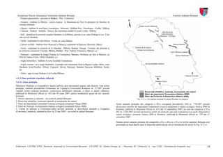 Actualizare Plan de Amenajarea Teritoriului Judeţean Botoşani                                                                                                                              Consiliul Judeţean Botoşani
  - Nisipuri glauconitice - prezente la Rădăuţi - Prut - Crăiniceni.
   - Nisipuri - întâlnite la Păltiniş - cariera Eşanca - la Manoleasa pe Prut, în apropiere de Dorohoi, în
   comuna Stinbieni.
   - Gipsuri - întâlnite în nord între Crasnaleuca - Miorcani - Rădăuţi-Prut - Horodiştea - Cuzlău - Păltiniş
   - Conceşti - Hudeşti - Suhărău - Dersca, dar exploatate rentabil în zona Cuzlău - Păltiniş.
   - Sulf - identificat în teritoriul oraşului Darabani şi la Păltiniş, precum şi pe valea Podriga la cca. 2 km
   sud-vest de Darabani.
   - Turbă - exploatată în zona Dersca - Lozna, pe valea Bahnei.
   - Calcare recifale - întâlnite între Miorcani şi Stânca şi exploatate la Ripiceni, Miorcani, Stânca.
   - Gresii - exploatate în carierele de la Ivăncăuţi - Păltiniş, Hudeşti, Oneaga - Cristeşti, dar prezente şi
   pe teritoriul comunelor Conceşti, Păltiniş, Rădăuţi - Prut, Tudora, Frumuşica, Ibăneşti ş.a.
   - Pietrişuri - exploatate în lungul Prutului la Crasnaleuca, Baranca, Oroftiana, pe Jijia la Răuseni, pe
   Siret la Tudora, Corni, Vârfu Câmpului, ş.a.
   - Argile bentonitice - întâlnite în zona localităţii Crasnaleuca.
   - Argile comune - au o largă răspândire, exploatări mai importante fiind la Bajura-Cuzlău, Mitoc, zona
   Darabani, Iezar-Dorohoi, Albeşti, Ungureni, Săveni, Botoşani, Suharău, Bucecea, Mihăileni, Ilorda,
   etc.
   - Tufuri - apar în zona Hudeşti şi la Cuzlău-Păltiniş.

A.1.3 Zone protejate şi peisaje culturale
A.1.3.1 Zone protejate
Ministerul Mediului şi Gospodăririi Apelor publică, prin intermediul paginii sale Internet, lista ariilor
protejate, conform prevederilor Ordonanţei de Urgenţă a Guvernului României nr. 57/2007 privind
regimul ariilor naturale protejate, conservarea habitatelor naturale, a florei şi faunei sălbatice,
publicată în Monitorul Oficial nr. 442 din 29 iunie 2007, pentru următoarele grupe de arii naturale
protejate:
1. Parcuri naţionale şi naturale – nu există în judeţul Botoşani                                                                           Fig. A.2.1.a. Arii naturale protejate în judeţul Botoşani, pe categorii.
2. Rezervaţii ştiinţifice, rezervaţii naturale şi monumente ale naturii
3. Situri de Importanţă Comunitară (reţeaua ecologică europeană Natura 2000)                                      Ariile naturale protejate din categoria a III-a corespund prevederilor OM nr. 776/2007 privind
4. Situri de Protecţie Avifaunistică (reţeaua ecologică europeană Natura 2000)                                    declararea siturilor de importanţă comunitară ca parte integrantă a reţelei ecologice Natura 2000 în
5. Limita de aplicare a Convenţiei-cadru privind protecţia şi dezvoltarea durabilă a Carpaţilor                   România, publicat în Monitorul Oficial nr. 615 din 15 septembrie 2007, iar cele din categoria a IV-a
(Convenţia Carpatică), adoptată la Kiev la 22 mai 2003 – nu există în judeţul Botoşani                            HG nr. 1284/2007 privind declararea ariilor de protecţie specială avifaunistică ca parte integrantă a
                                                                                                                  reţelei ecologice europene Natura 2000 în România, publicată în Monitorul Oficial nr. 739 din 31
                                                                                                                  octombrie 2007.

                                                                                                                  Situaţia ariilor naturale protejate din categoriile a II-a, a III-a şi a IV-a la nivelul judeţului Botoşani este
                                                                                                                  prezentată, pe baza datelor puse la dispoziţia publicului pe site-ul ministerului de resort, în Fig. A.2.1.a.




Elaboratori: UAUIM-CCPEC, Bucureşti, împreună cu, Universitatea Bucureşti – CICADIT, SC. Quattro Design s.r.l. – Bucureşti, SC. Urbatech s.r.l. – Iaşi, UAIC - Facultatea de Geografie, Iaşi,                                  14
 