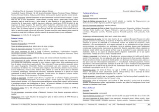 Actualizare Plan de Amenajarea Teritoriului Judeţean Botoşani                                                                                                                    Consiliul Judeţean Botoşani
Acumulările Negreni, Mileanca, Cal Alb, Iazurile Lişmăniţa, Ibăneasa, Vorniceni, Prisaca, Tătărăşeni,         Turbăria de la Dersca
Neculce, Borzeşti, Havârna, fiind un excelent habitat pentru speciile de păsări specifice zonelor umede.
                                                                                                              Suprafaţă: 10 ha
Calitate şi importanţă: populaţii importante din specii ameninţate la nivelul Uniunii Europene – 3 specii
                                                                                                              Regiunea biogeografică: continentală
erete de stuf (Circus aeroginosus), creşteţ cenuşiu (Porzana parva), egretă mare (Egreta alba),
aglomerări mari de păsări acvatice – lacuri situate în valea Başeului şi în văile adiacente. Sunt un          Tipuri de habitate prezente în sit: lacuri eutrofe naturale cu vegetaţie tip Magnopotamion sau
important loc de popas pentru păsările migratoare, adăpostesc regulat peste 20.000 de păsări de apă           Hydrocharition, turbării degradate capabile de regenerare natural
migratoare în timpul migraţiei. Din punct de vedere al păsărilor cuibăritoare zona este importantă            Specii de importanţă comunitară: Angelica palustris
pentru populaţia de erete de stuf (Circus aeroginosus), creşteţ cenuşiu (Porzana parva) şi egretă mare
(Egreta alba). În stufăriş respectiv pe copacii de pe insula din lacul Hăneşti există colonii mixte de        Alte specii importante de floră şi faună: Dactylorhiza incarnata, Menyanthes trifoliata, Menyanthes
stârci, ca stârcul de noapte (Nycticorax nycticorax). Pe unele lacuri din valea Ibănesei găsim colonii de     trifoliata, Orchis laxiflora ssp. Elegans, Pedicularis sceptrum-carolinum, Peucedanum sceptrum-
chirighiţă cu obraji albi (Chlidonias hybrida) respectiv de pescăruşi râzător (Larus ridibundus).             carolinum, Phragmites australis, Potentilla palustris, Potentilla palustris, Salix pentandra, Salix
                                                                                                              repens
Management: nu există plan de management.
                                                                                                              Acoperirea şi utilizarea terenului: râuri, lacuri, culturi (teren arabil)
Pădurea Vorona                                                                                                Alte caracteristici ale sitului: situl este situat în partea de vest a judeţului Botoşani. Din punct de vedere
Suprafaţă: 381 ha                                                                                             geologic perimetrul Lozna-Dersca se încadrează în Platforma Moldovenească ce posedă un pachet de
                                                                                                              sedimente în grosime de 1000-5000 m. Fundamentul cristalin este alcătuit din micaşisturi, şisturi
Regiunea biogeografică: continentală                                                                          amfibolice – roci mezometamorfice, iar în partea superioară de roci epimetamorfice de tipul şisturilor
Tipuri de habitate prezente în sit: păduri dacice de stejar şi carpen                                         sercito-cloritoase, roci carbonatice, roci porfirogene. Stiva de sedimente dispuse peste fundamentul
                                                                                                              cristalin apar în paleozoicului, mezozoicului şi neozoicului. Datorită capilarităţii ridicate a plantelor ce
Specii de importanţă comunitară: Cypripedium calceolus
                                                                                                              alcătuiesc stratul turbifer apa îşi găseşte un bun locaş de acumulare în aceste zăcăminte (apa de
Alte specii importante de floră şi faună: Cardamine glanduligera, Cephalanthera longifolia,                   zăcământ). Apele au un aspect de mlaştină datorită dispunerii zăcămintelor pe un pat argilos
Dactylorhiza maculata, Gentiana asclepiadea, Gentianella ciliata, Melampyrum bihariense, Silene               impermeabil, Turbăria de la Dersca fiind o mlaştină eutrofă.
vulgaris, Symphytum cordatum
                                                                                                              Calitate şi importanţă: este habitat rar în România prin grosimea stratului de turbă eutrofă până la
Acoperirea şi utilizarea terenului: păduri de foioase, alte terenuri artificiale (localităţi şi mine)         neutră (1,5-6 m grosime). Aici sunt adăpostite unele specii de plante rare în flora vasculară a României.
Alte caracteristici ale sitului: substratul geologic de vârstă sarmaţiană al sitului este reprezentat prin    Stratul de turbă este format în special din briofite printre care dominant este Drepanocladus aduncus şi
roci alcătuite din conglomerate, alternând cu gresii, nisipuri şi argile vinete. Solul predominant este cel   alte specii cum sunt Chrysohypnum sommerfeltii, C. chrysohypnum, Callergon giganteum, Funaria
brun de pădure, iar pe alocuri apare podzolul. Flora rezervaţiei Vorona prezintă un remarcabil interes        hygrometrica, Marchantia plymorpha. Turba are un pH de 6,8-7,6 şi s-a format pe un strat impermeabil
sub aspect fitogeografic. Elementele floristice predominante sunt cele eurasiatice, europene şi               de argilă peste care se află un strat de pietriş de râu. Temperatura medie anuală este de 8,30 C şi media
circumpolare. Se întâlnesc însă şi elemente alpino-carpatice, alpino-boreale şi atlantice (Carex pendula,     multianuală a precipitaţiilor este de 563,3 mm.
Crocus heuffelianus, Festuca rubra, Hedera helix), precum şi o serie de specii dacice şi balcanice            Desemnarea sitului: este inclusă în Anexa I a Legii nr. 5/2000, la poziţia 2227 – "Turbăria de la
(Cardamine glanduligera, Melampyrum bihariense). Importanţă deosebită au şi speciile de origine               Dersca". Din punct de vedere administrativ aparţine comunei Dersca. Este o rezervaţie de interes
continentală şi sudică. Dintre acestea, enumerăm: Cerinthe minor, Iris hungarica, Lathyrus venetus,           botanic în principal, fiind inclusă în categoria a IV-a a IUCN.
Muscari commosum, Stachys germanica, Trifolium pannonicum.
                                                                                                              Tip de proprietate: terenurile apar in persoanelor particulare. Situl nu este preluat în custodie, dar se
Calitate şi importanţă: cercetările asupra florei şi vegetaţiei din sit reliefează bogăţia genofondului       află în administrarea Consiliului Local al Comunei Lozna.
existent şi însemnătatea fitogeografică a covorului vegetal. Covorul vegetal este variat şi prezintă un
                                                                                                              Management: planul de management a fost realizat de APM Botoşani şi a fost avizat de Academia
interes ştiinţific deosebit, cu o expresivitate remarcabilă pentru această zonă colinară. Specia floristică
                                                                                                              Română. Responsabilitatea pentru implementarea acţiunilor din planul de management revine APM
Cypripedium calceolus este nominalizată în Anexa 2 a Directivei Habitate şi în lista roşie naţională
                                                                                                              Botoşani şi Consiliului Local Lozna.
alături de Dactylorhiza maculata şi Cephalanthera longifolia).
Desemnarea sitului: situl se află sub regim protectiv local, fiind nominalizat în Hotărârea nr. 5/1995 al     Stânca-Ştefăneşti
CJ Botoşani.
                                                                                                              Suprafaţă: 1 ha
Tip de proprietate: proprietate privată a Mânăstirii Vorona şi fond forestier proprietate publică a           Regiunea biogeografică: continentală
statului.
                                                                                                              Tipuri de habitate prezente în sit: comunităţi rupicole calcifile sau pajişti bazifite din Alysso-Sedion albi
Management: există o parte din planul de management (plan de măsuri) elaborat de APM Botoşani şi
avizat de Academia Română.                                                                                    Alte specii importante de floră şi faună: Larus argentatus, Streptopelia turtur, Adonis vernalis, Ajuga
                                                                                                              laxmannii, Allium saxatile, Astragalus austriacus, Aurinia saxatilis, Centaurea orientalis, Dianthus

Elaboratori: UAUIM-CCPEC, Bucureşti, împreună cu, Universitatea Bucureşti – CICADIT, SC. Quattro Design s.r.l. – Bucureşti, SC. Urbatech s.r.l. – Iaşi, UAIC - Facultatea de Geografie, Iaşi,                            18
 