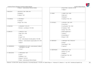 Actualizare Plan de Amenajarea Teritoriului Judeţean Botoşani                                                                                                              Consiliul Judeţean Botoşani
                        2. Slobozia – vechea denumire Slobozia-Corlăteni                                                                 6. Recia-Verbia – atestat doc. la 1600
                                                                                                                                         7. Vlădeni *
6. BUCECEA               1. BUCECEA * SEC. XVIII, 1835
                          2. Bohoghina *                                                                    12. CORNI                    1. CORNI * SEC. XVIII
                          3. Călineşti * 1835                                                                                            2. Balta Arsă *
                                                                                                                                         3. Mesteacăn *
7. CĂLĂRAŞI               1. CĂLĂRAŞI *                                                                                                  4. Sarafineşti * SEC. XVI
                          2. Libertatea *
                          3. Pleşani * SEC. XVIII                                                           13. COŢUŞCA                 1. COŢUŞCA * SEC. XVII
                                                                                                                                        2. Avram Iancu *
8. CONCEŞTI                 1. CONCEŞTI * 1574-1575                                                                                     3. Cotu Miculinţi * SEC. XVII
                            2. Movileni – sat infiinţat la 17.02.1968                                                                   4. Crasnaleuca * 1660
                                                                                                                                        5. Ghireni * SEC. XVII
9. COPĂLĂU                  1. COPĂLĂU * 1835                                                                                           6. Mihail Kogălniceanu *
                            2. Buda * SEC. XVIII                                                                                        7. Nichiteni *
                            3. Cerbu *                                                                                                  8. Nicolae Bălcesu *
                            4. Coşula * 1535                                                                                            9. Puţureni * 1609
                            5. Cotu - vechea denumire Cotu-Ruşi până la 17.02.1968
                            6. Pădureni – vechea denumire Lingurari până la 01.01.1965                      14. CRISTEŞTI               1. CRISTEŞTI * SEC. XVIII,1835
                            7. Şupitca *                                                                                                2. Oneaga *
                                                                                                                                        3. Schit-Orăşeni * 1708
10. CORDĂRENI               1. CORDĂRENI (1519, 1835) vechea denumire Cordărenii                                                        4. Unguroaia *
                               Vechi până la 17.02.1968
                             2. Griviţa *
                                                                                                            15. CRISTINEŞTI             1. CRISTINEŞTI * 1591
                                                                                                                                        2. Baranca * sec. XVI
11. CORLĂŢENI                1. CORLĂŢENI * 1487
                                                                                                                                        3. Dragalina *
                            2. Carasa *
                                                                                                                                       4. Fundu Herţii * SEC. XIX
                            3. Dimăcheni * 1612
                                                                                                                                       5. Poiana *
                            4. Mateieni * 1610-1611
                            5. Podeni – vechea denumire Podu lui Stamate

Elaboratori: UAUIM-CCPEC, Bucureşti, împreună cu, Universitatea Bucureşti – CICADIT, SC. Quattro Design s.r.l. – Bucureşti, SC. Urbatech s.r.l. – Iaşi, UAIC - Facultatea de Geografie, Iaşi,             45
 