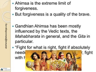 Gandhi's Concept of Ahimsa | PPTX