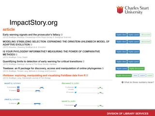 ImpactStory.org

DIVISION OF LIBRARY SERVICES

 