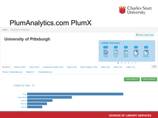 PlumAnalytics.com PlumX

DIVISION OF LIBRARY SERVICES

 