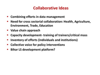 Livestock sector development in Bihar: ILRI’s interests and plans 