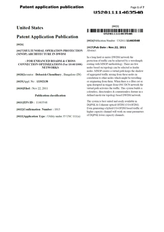 Patent application publication   Page 1 of 7
 