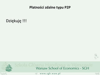 Płatności zdalne typu P2P 
Dziękuję !!! 