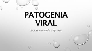 PATOGENIA
VIRAL
LUCY M. VILLAFAÑE F. QF. MSc.
 