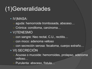 Patología anorrectal (v.2007) | PPTX