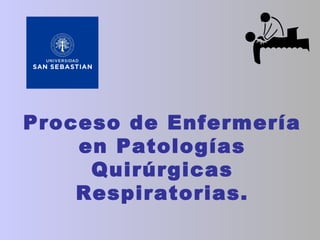Proceso de Enfermería
en Patologías
Quirúrgicas
Respiratorias.
 