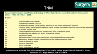 TNM 
Gabriele Galata, Klaus-Martin Schulte, Management of the thyroid nodule, Surgery (Oxford), Volume 29, Issue 9, 
September 2011, Pages 434-439, ISSN 0263-9319, 
 