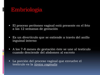Condiciones especiales:-HI con ovario incluido-HI encarcelada (niño-niña)-HI en el RN pretérmino“LA HERNIA INGUINAL EN EL PACIENTE PEDIATRICO SE  DEBE OPERAR CUANDO SE DIAGNOSTICA”