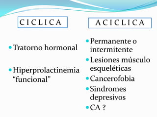 MASTODINIA – MASTALGIAFrecuencia en la población generalFrecuencia en la Consulta de Seno55- 60  %Relación con Cáncer  5 %