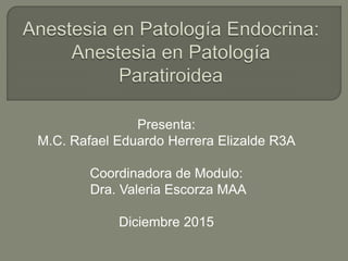Presenta:
M.C. Rafael Eduardo Herrera Elizalde R3A
Coordinadora de Modulo:
Dra. Valeria Escorza MAA
Diciembre 2015
 