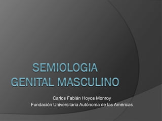 Carlos Fabián Hoyos Monroy
Fundación Universitaria Autónoma de las Américas
 