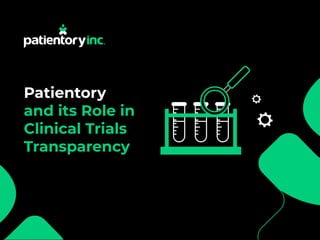 Patientory
and its Role in
Clinical Trials
Transparency
 