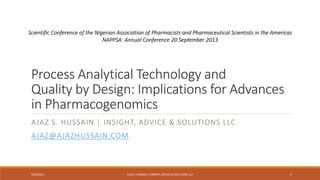 Process Analytical Technology, Quality by Design & Pharmacogenomics | PDF