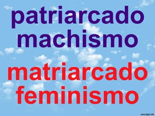 patriarcado
machismo
matriarcado
feminismo
 