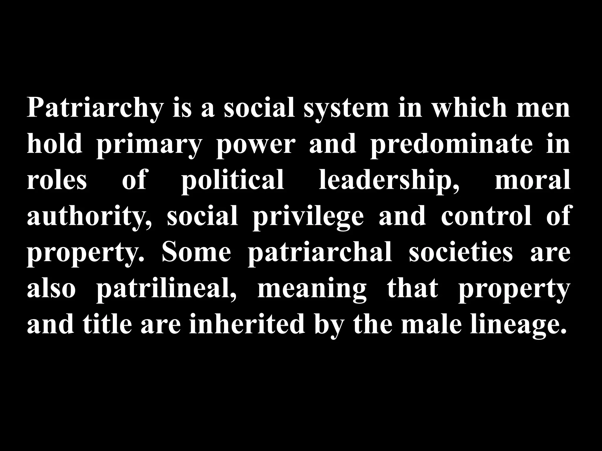 Another Word For Patriarchy PATRIARCHY | PPTX