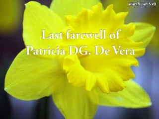 Patricia DG. De Vera's Last Farewell at Holy Gardens Pangasinan Memorial Park