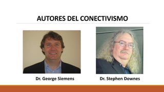 AUTORES DEL CONECTIVISMO
Dr. Stephen Downes
Dr. George Siemens
 