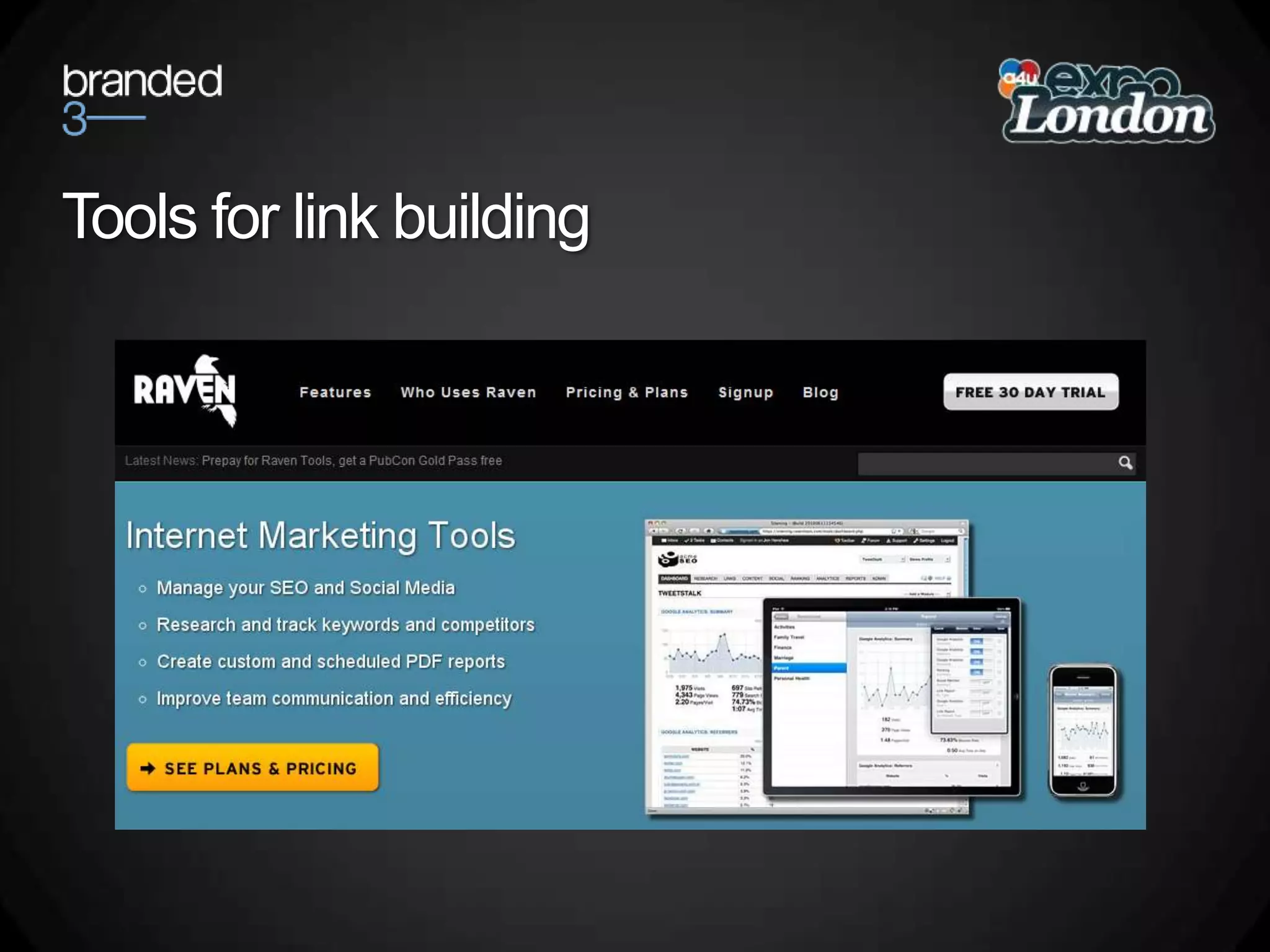 Tools for link building