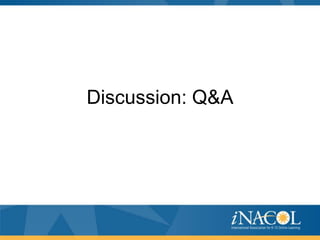 Discussion: Q&A
 