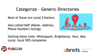 Local Link Building - Pubcon Local 2021 - Patrick Stox