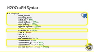Coxph Function In R Introduction to H2OCoxPH | PPTX