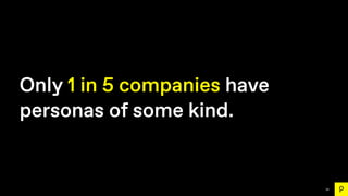 34
Only 1 in 5 companies have
personas of some kind.
 