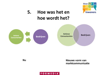 5. Hoe was het en  hoe wordt het? Nu Nieuwe vorm van marktcommunicatie 