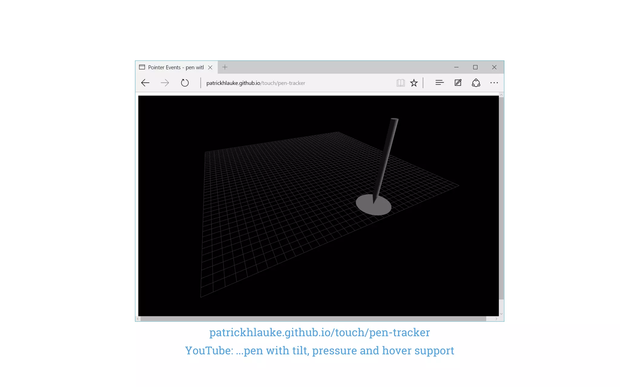 patrickhlauke.github.io/touch/pen-tracker
YouTube: ...pen with tilt, pressure and hover support
 