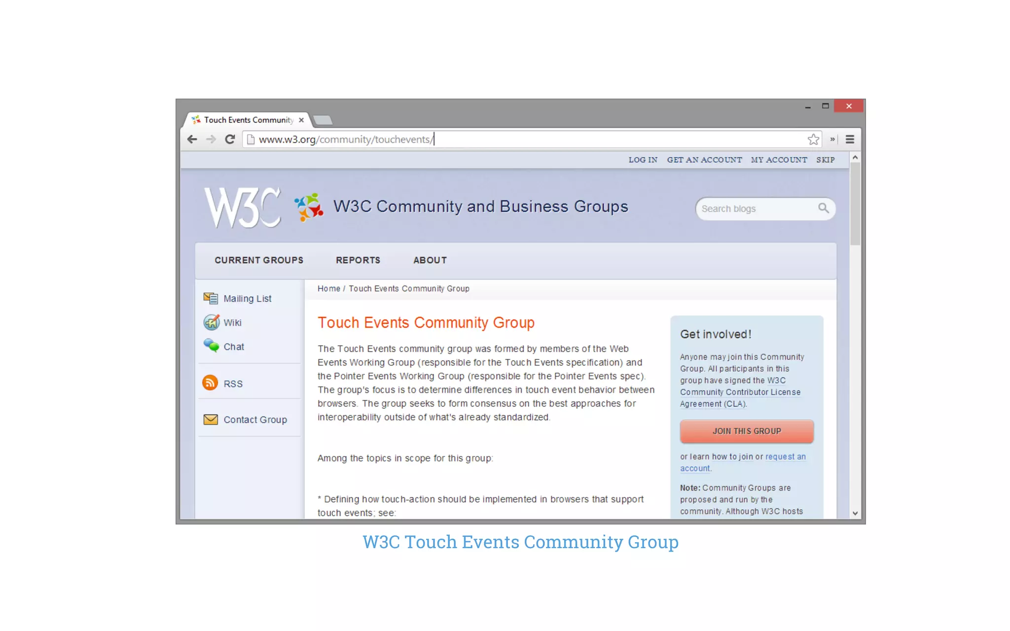 W3C Touch Events Community Group
 