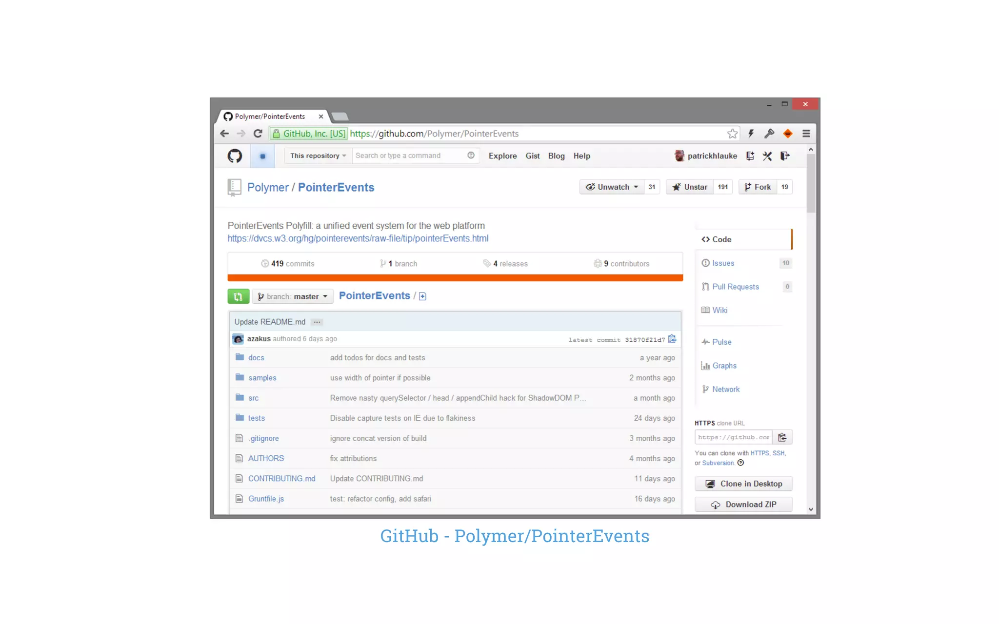 GitHub - Polymer/PointerEvents
 