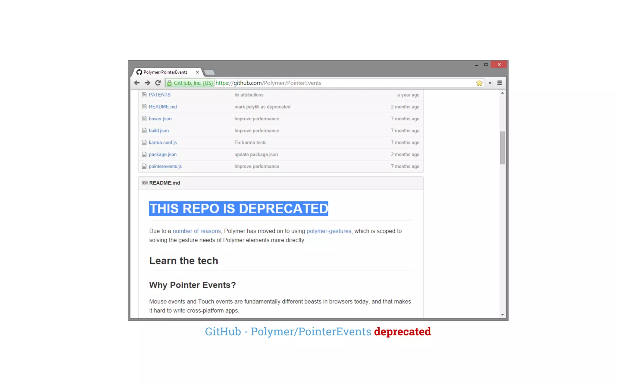 GitHub - Polymer/PointerEvents deprecated
 