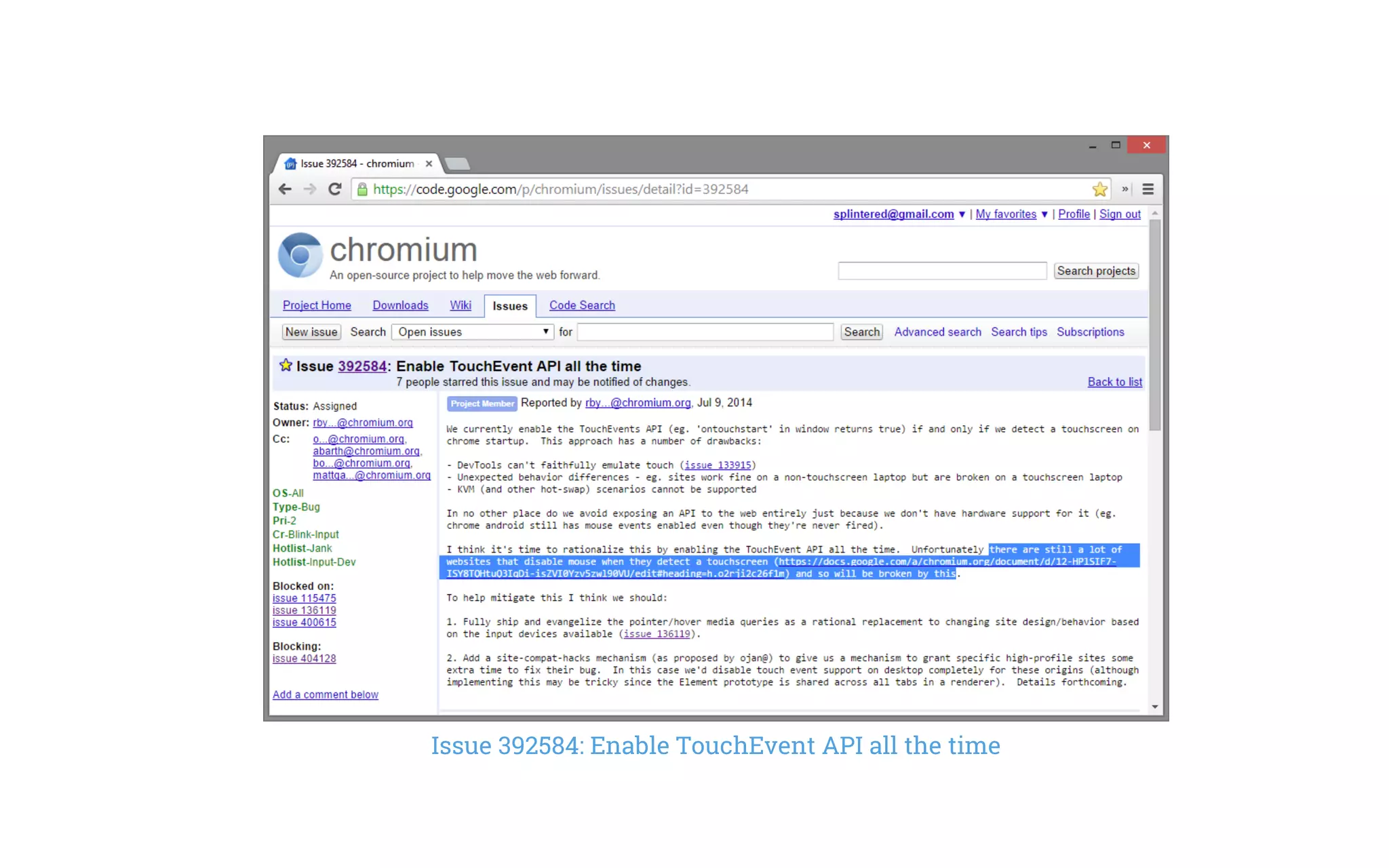 Issue 392584: Enable TouchEvent API all the time
 