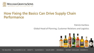 How Fixing the Basics Can Drive Supply Chain
Performance
Patrick Hartless
Global Head of Planning, Customer Relations and Logistics
 
