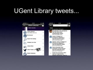 UGent Library tweets...
 