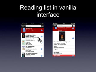 Reading list in vanilla
     interface
 