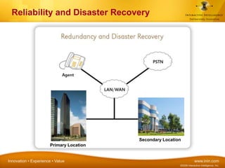 Reliability and Disaster RecoverySecondary LocationPrimary Location