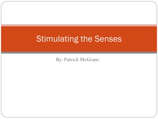 Stimulating the Senses

     By: Patrick McGrane
 