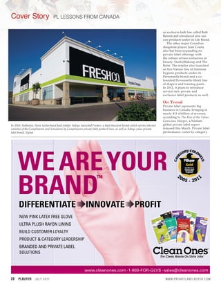 Cover Story - Message From Canada by Private Label Buyer Magazine