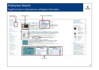 Enterprise Search
Zugriff auf die im Unternehmen verfügbare Information




                                                        33
 