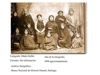 Fotógrafo: Obder Heffer Formato: Sin información Año de la fotografía: 1890 aproximadamente Archivo fotográfico: Museo Nacional de Historia Natural, Santiago 