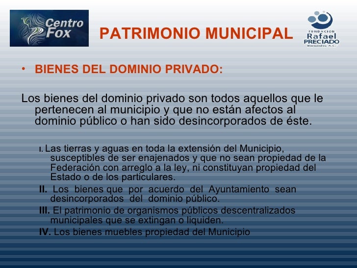 Patrimonio Municipal Patrimonio Municipal