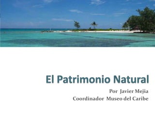El Patrimonio Natural  Por  Javier Mejia Coordinador  Museo del Caribe 