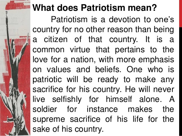 Difference between nationalism and patriotism