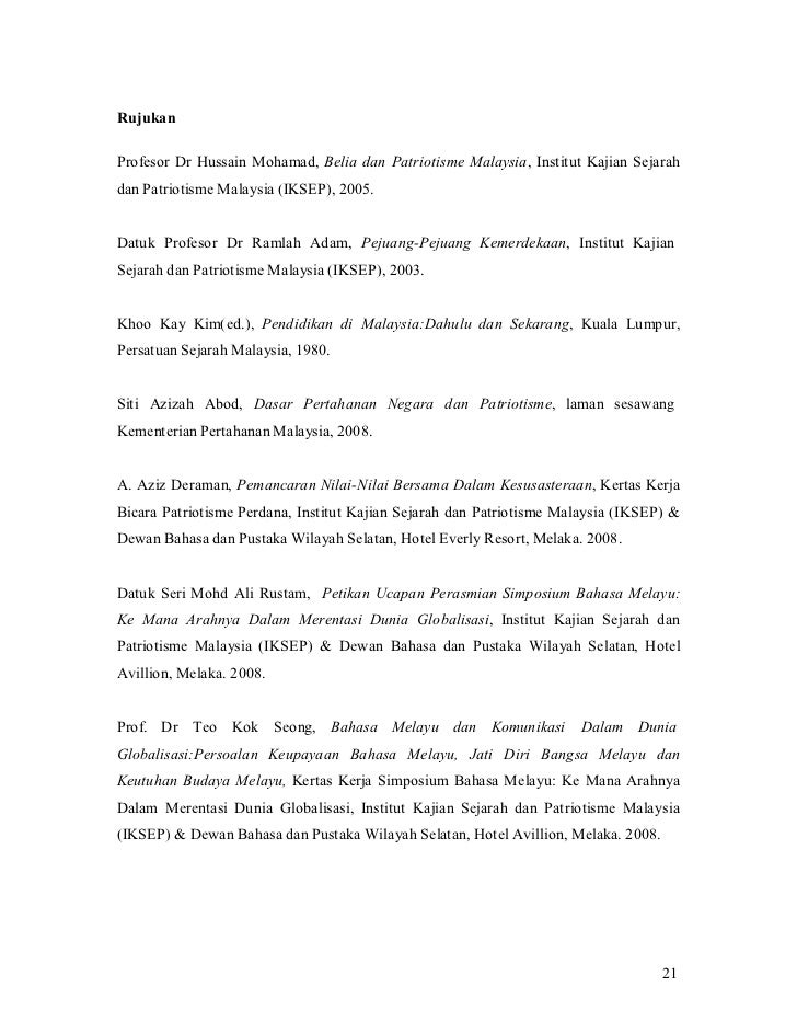 Patriotisme Semakin Terhakis