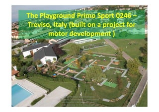 The Playground Primo Sport 0246 –
Treviso, Italy (built on a project for
motor development )

24-25 October 2013 Bucharest,
Rumania Transforming the educational
relationship: intergenerational and
family learning for the lifelong learning
society

17

 